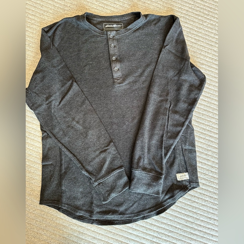 Eddie Bauer Dark Gray Henley Shirt